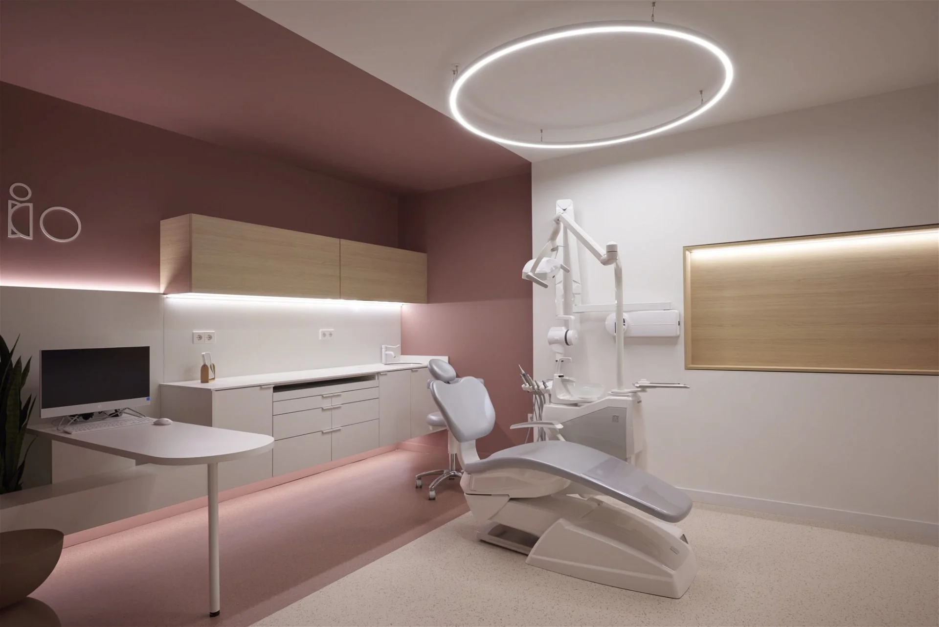 Detailed hospital room design with functional aesthetics